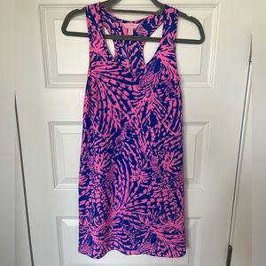 Lilly Pulitzer Betty Racerback Silk Dress in Rollin in the Grass